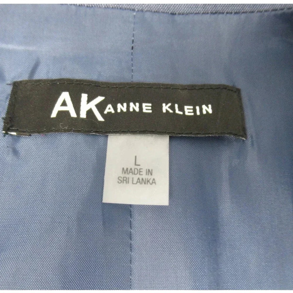 AK Anne Klein Dress Womens Indigo Blue Sleeveless Wrap Collared Lined Belted NWT - Picture 3 of 11